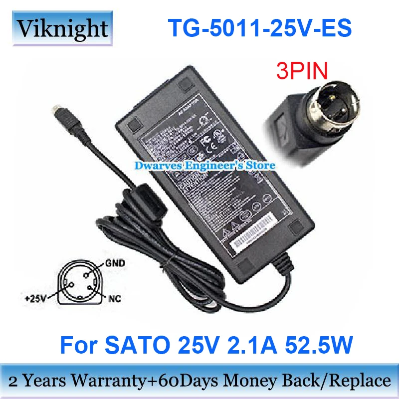 

Genuine For SATO TG-5011-25V-ES Power Adapter 25V 2.1A 52.5W Laptop Charger 3PIN