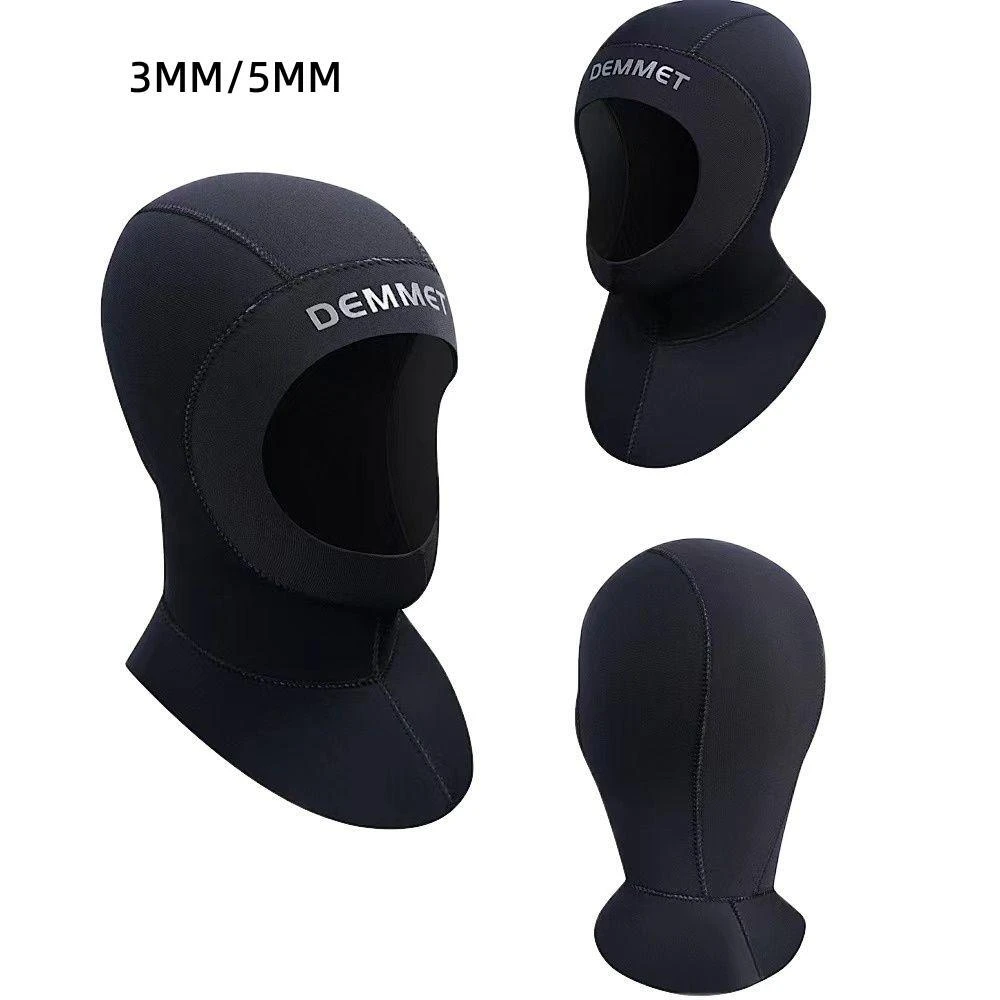 DEMMET 3MM/5MM Neoprene Scuba Diving Hood With Shoulder Snorkeling