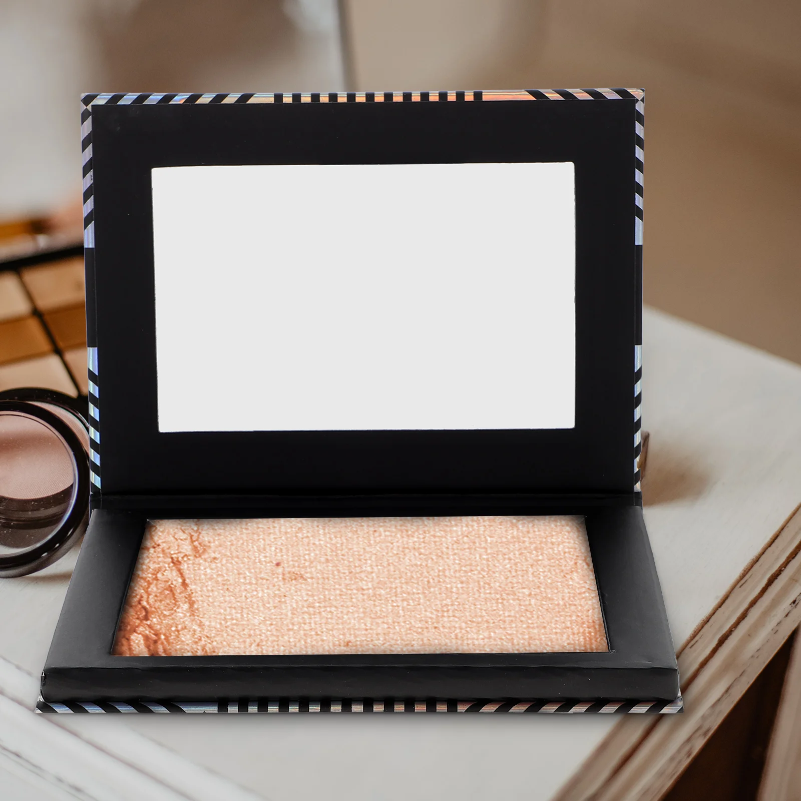 

Empty Magnetic Eyeshadow Palette Tray Creative Color Change DIY Cosmetics Refill Box Makeup Storage Organizer With Mirror