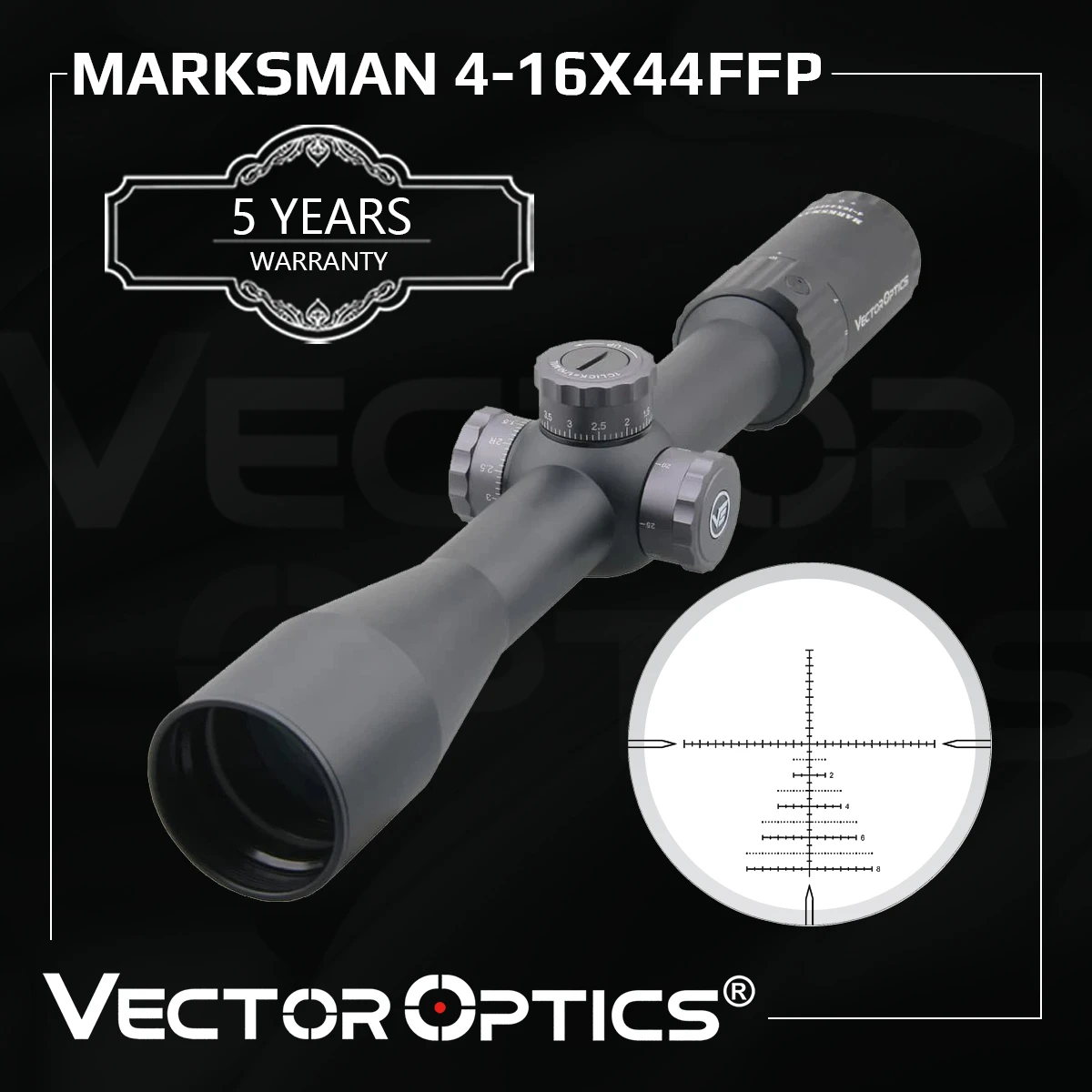 Vector Optics Marksman 416x44 Ffp Tactical Rifle Scope 1/10 Mil First