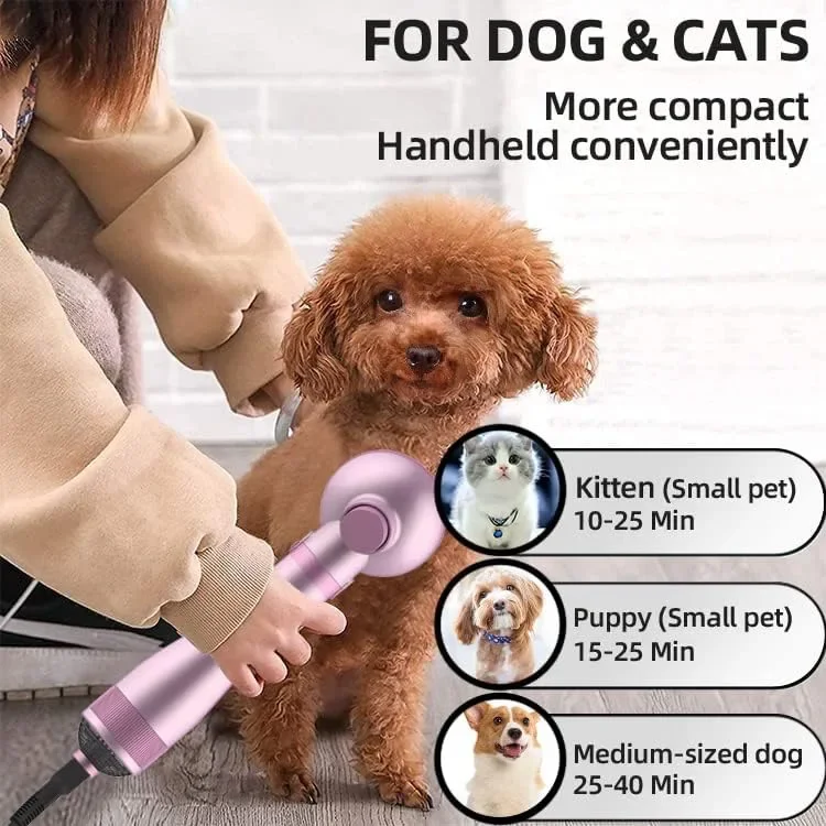 Negative Ion Pet Hair Dryer Dog Hair Pulling Machine High Power Intelligent Hot Air Comb Cat Combing Water Blowing Machine