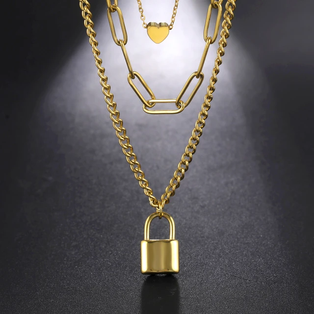 Tiffany Lock Pendant in Yellow Gold, Medium | Tiffany & Co.