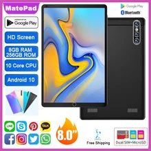 

Tablet MatePad 8 Inch Tablets Android Tablet 8GB RAM 256GB ROM Tablet Android 10 5G WiFi GPS 10 Core Tablet PC Dual SIM Tablette