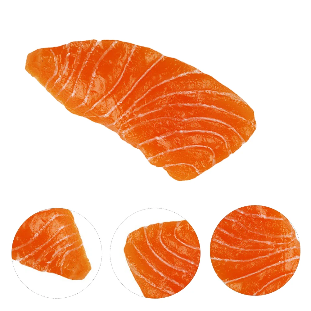 Salmon Fake Meat Model Artificial Display Decor Props Prop Models Toy Simulation Play Sushi Realistic Simulated Lifelike Kitchen artificial burger model