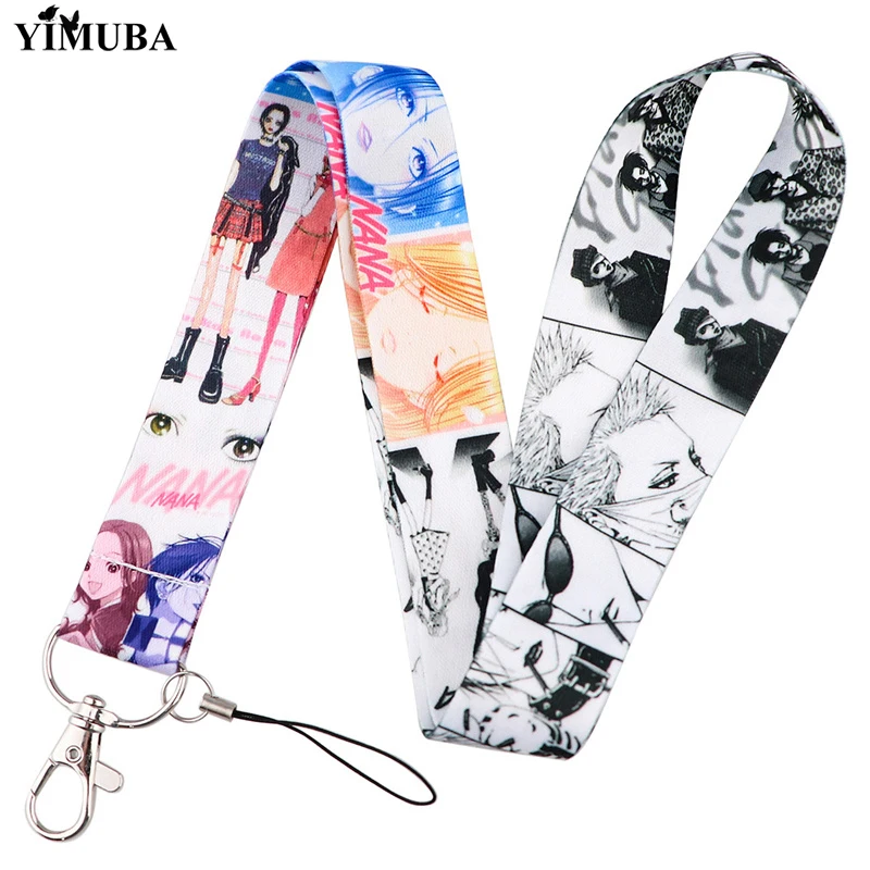 Vintage Nana Osaki Anime Lanyards Keychain Manga HD Print bing Hang