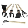 Garden Claw Rake with Wooden Handle Hand Rake Hoe 4/5-Teeth Steel Clamming Claws Gardening Tool For Loosening or Weeding Soil 1