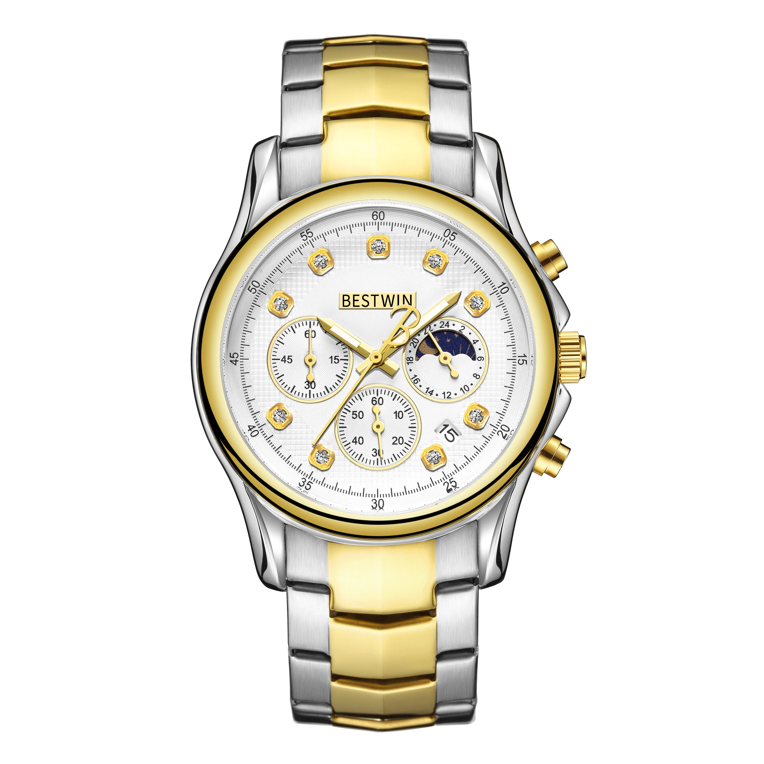 Original New Quartz Watch for Men Chronograph Business Man Watch Waterproof Wristwatch Stainless Steel Luxury Watch