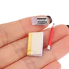 1Set 1:12 Dollhouse Miniature Notebook Pencil Eraser Model For Doll House Decor Accessories Kids Pretend Play Toys 1