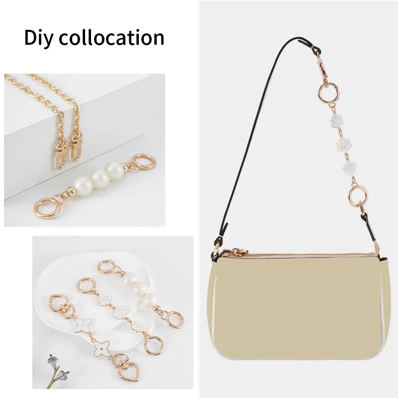 Bag Chain for LV Pochette Accessoires Coach Bags Strap Extension Pearl  Chain Extensio Handbag Belt Bag Strapn Bag Accessories - AliExpress