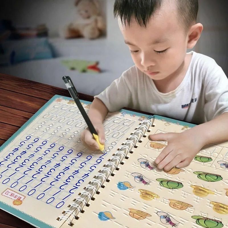 Free Shipping Reusable Montessori Copybooks Pen Magic English Copy Book Children's Kids Writing Sticker Practice For Calligraphy