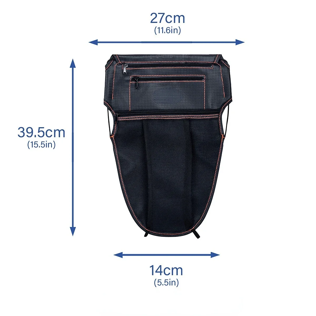 Borsa da sella per scooter per moto, portaoggetti per attrezzi, secchiello per sedile per moto, borsa per articoli vari, cerniera, accessori per la modifica in pelle PU - immagine 6