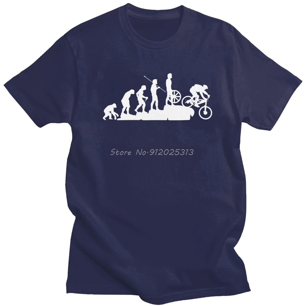 Lustige Herren MTB Biker Evolution T-Shirts Kurzarm Baumwolle T-Shirt Mountainbike Downhill T-Shirt Fahrrad T-Shirt Kleidung Geschenk – Detail 5