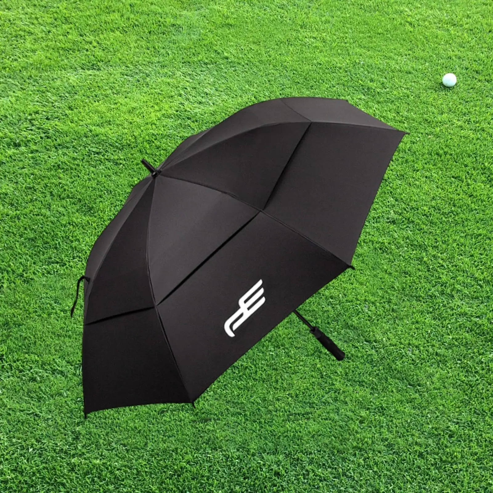 Large Golf Umbrella 135cm Dia Fiber Frame Windproof Lightweight Vented Auto Open Umbrella for Men Travel Outdoor Women Beach