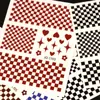 1pcs French Manicure Nail Art Stickers Checker Board Nail Tips Decoration Self-Adhesive For DIY Decoration Stencil Tools 2
