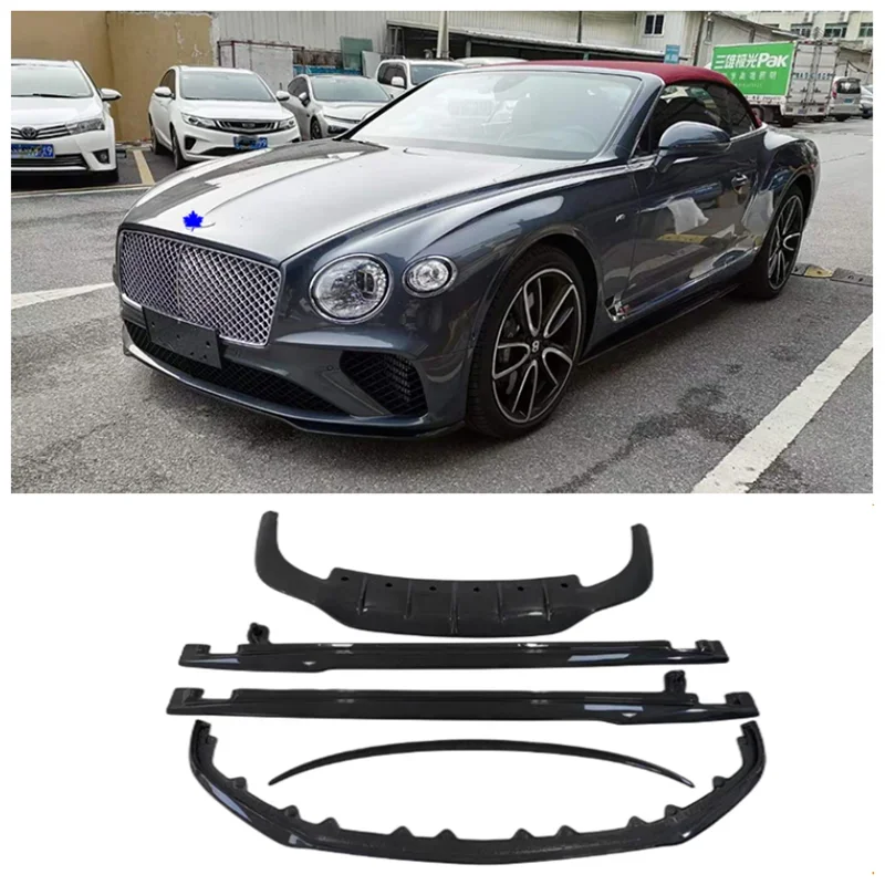 

For Bentley Continental GT W12 2018-2022 High Quality Carbon Fiber Bumper Front Lip Rear Diffuser Side Skirt Spoiler Body Kit