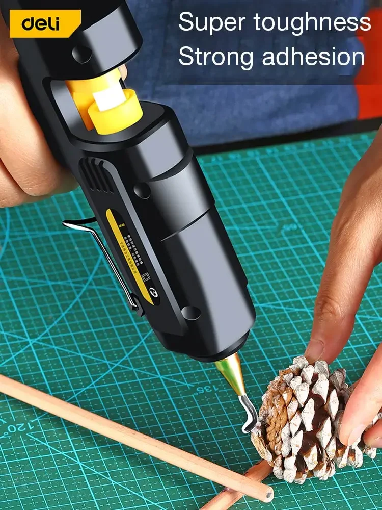Deli High Temp Heater Melt Hot Glue Gun 20W/40W/60W/100W DIY Repair Tool Heat Mini Gun Glue Sticks Heat Hot Melt