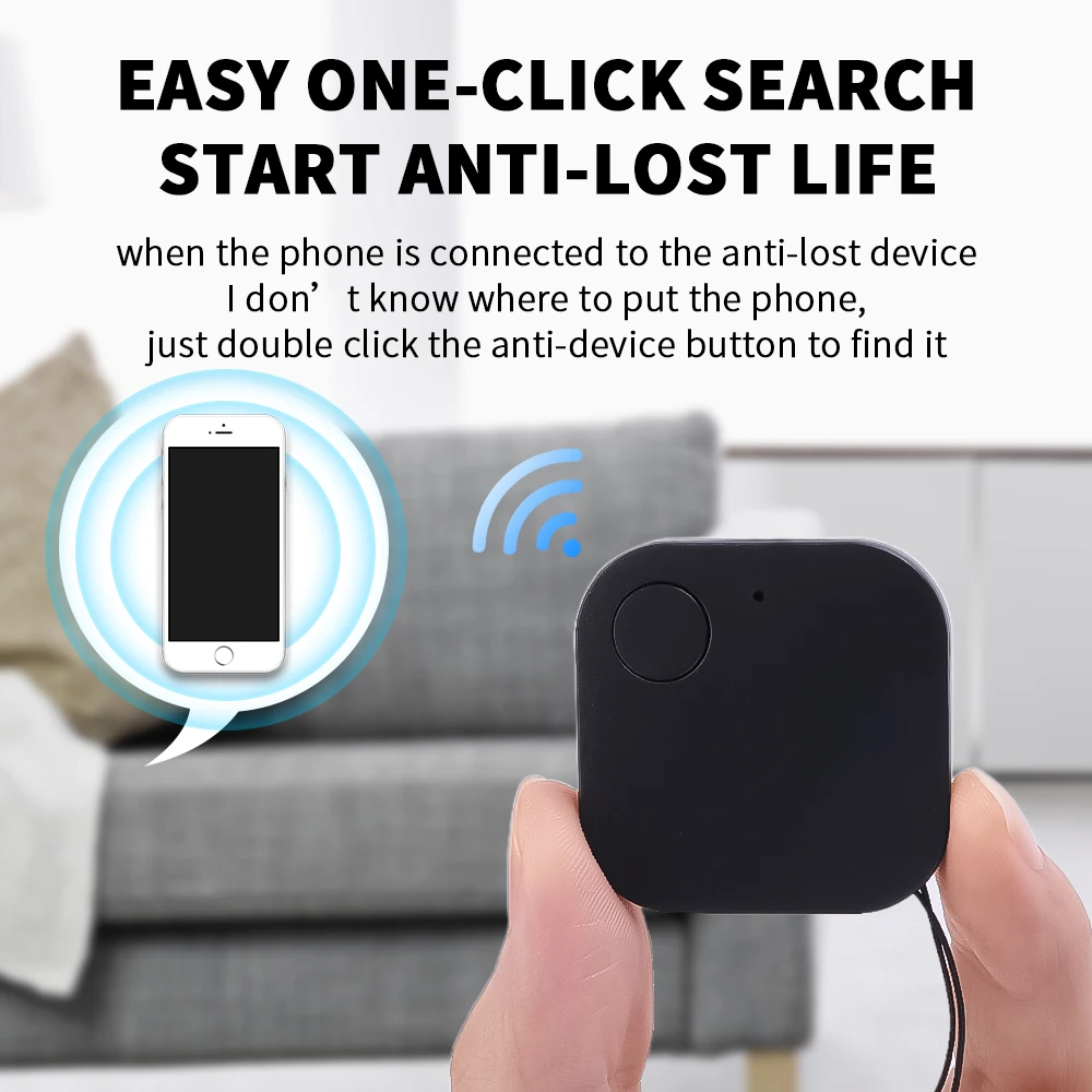 Mini GPS Tracker Mobile Bluetooth Locator Pets Keys Anti-Lost Device Wireless Tracking Smart Finder Kids Bag Wallet Locator