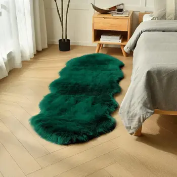 Shaggy Faux Fur Rug – Soft Fluffy Washable Plush Carpet for Bedroom, Living Room & Sofa Décor 1