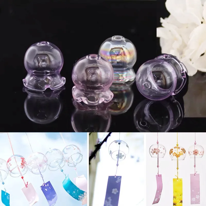 5/8/10/15/20X Japan Wind Bell Wind Chimes Craft Glass Bottle Furin Home Decor DIY Earring Pendant Spa Kitchen Office accessory