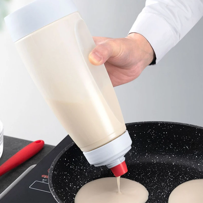 Pancake batter mixer Pancake Batter Bottle Battler Mixer With Blender Ball Wire Whisk for Baking