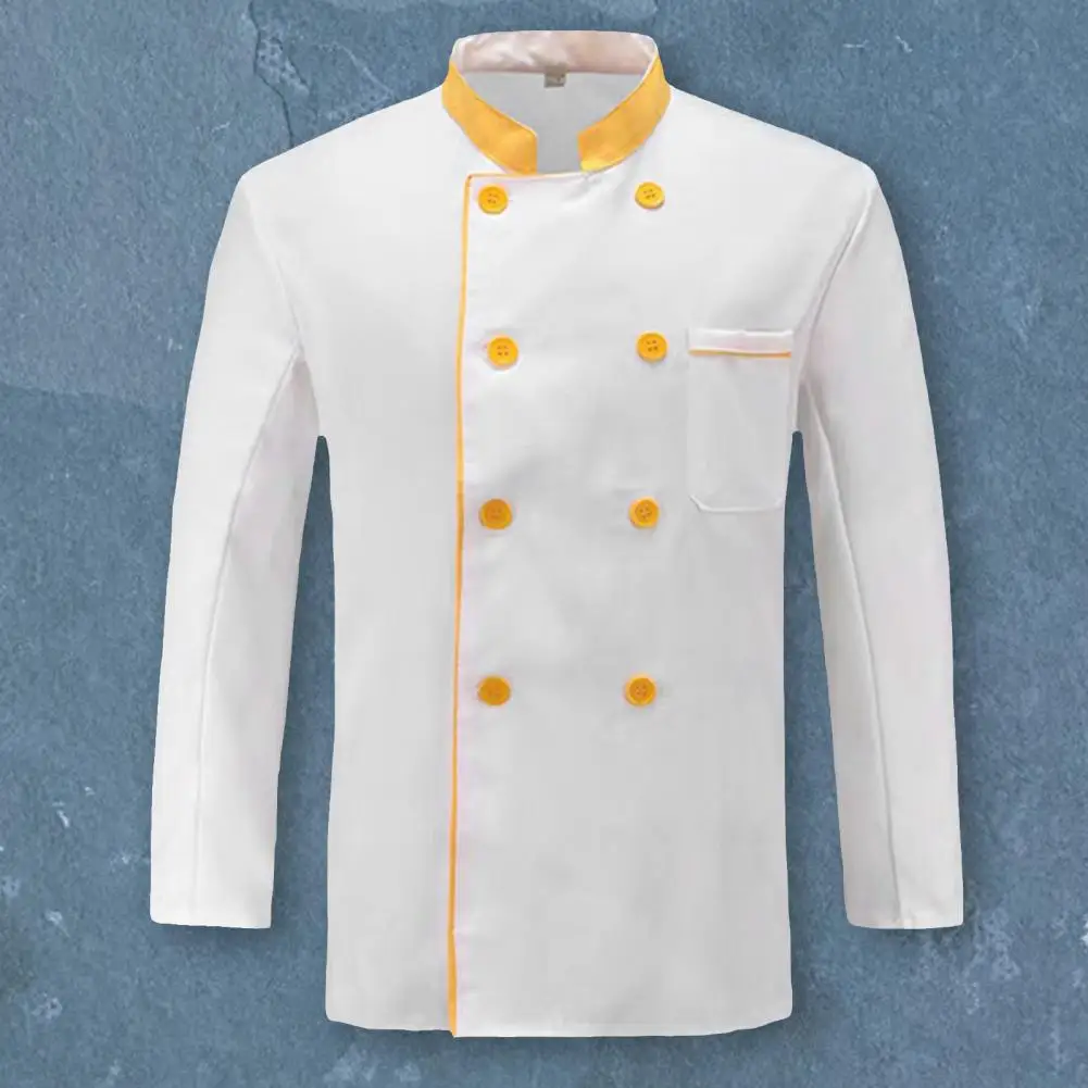 

Cool Chef Jacket Comfy Uniform Long Sleeves Hotel Chef Uniform Long Shirt Working