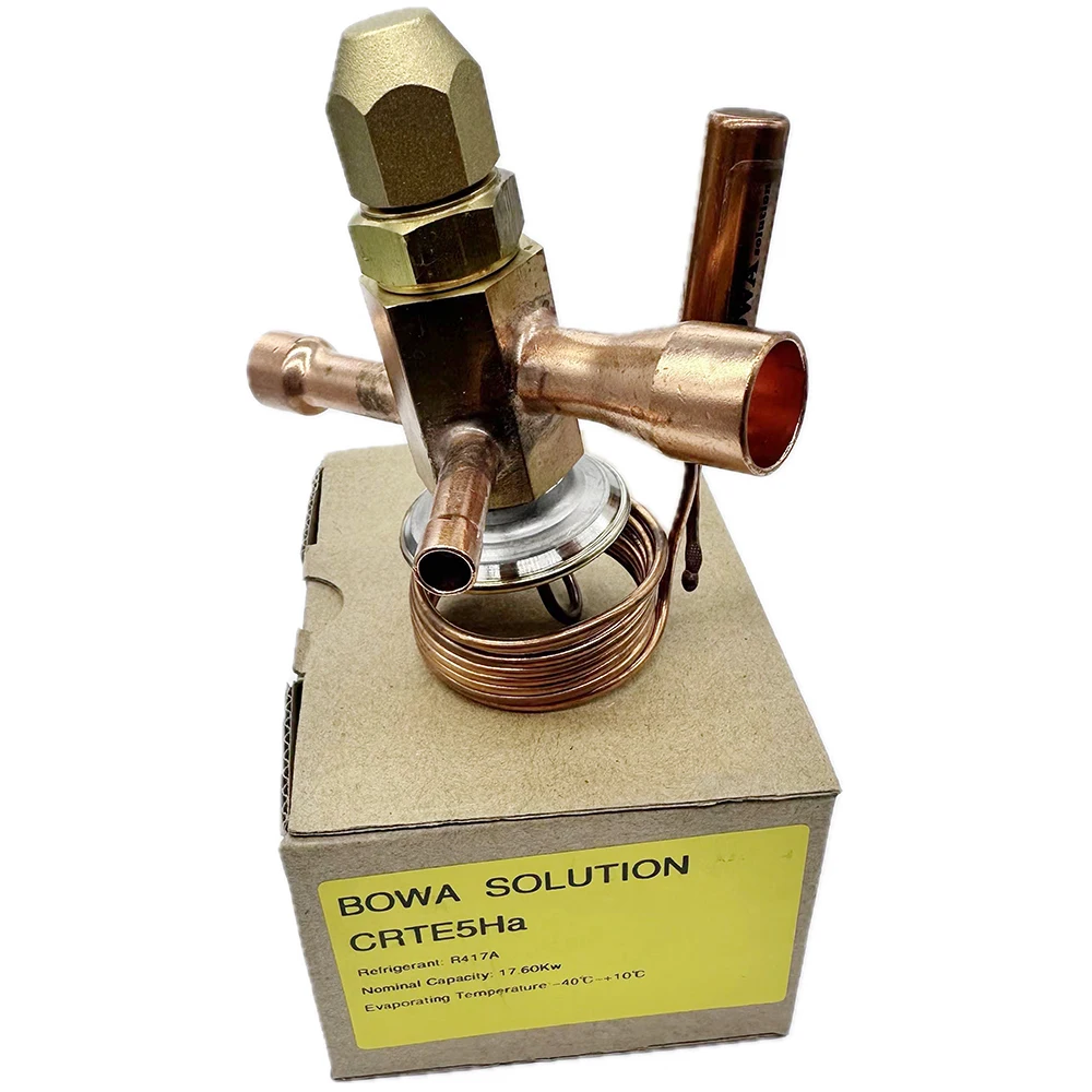 5TR R22/R407C/R417A thermostatic expansion valves are available with internal (CRT) or external (CRTE) pressure equalization