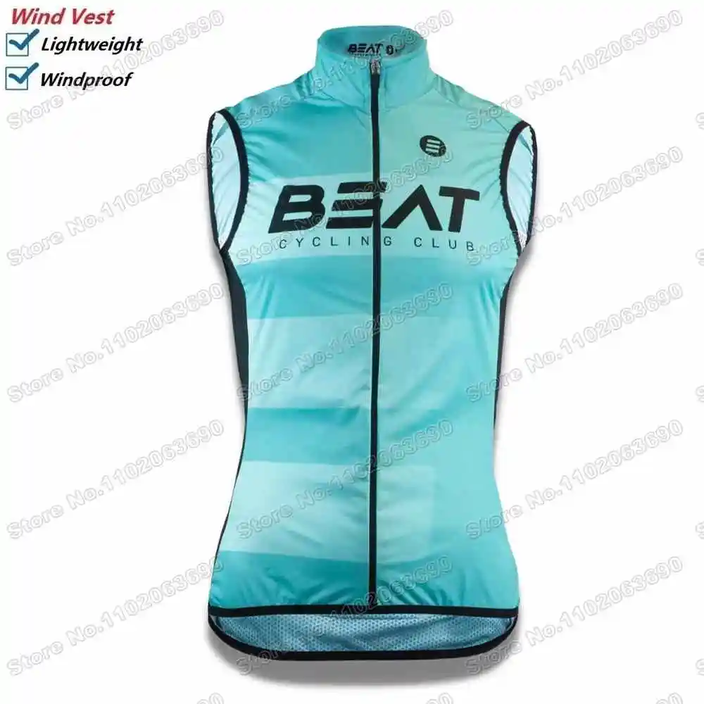 BEAT Cycling Vest Windproof Netherlands Team Wind Vest Road Bike Windbreaker Men Cycling Jersey Sleeveless MTB Clothes