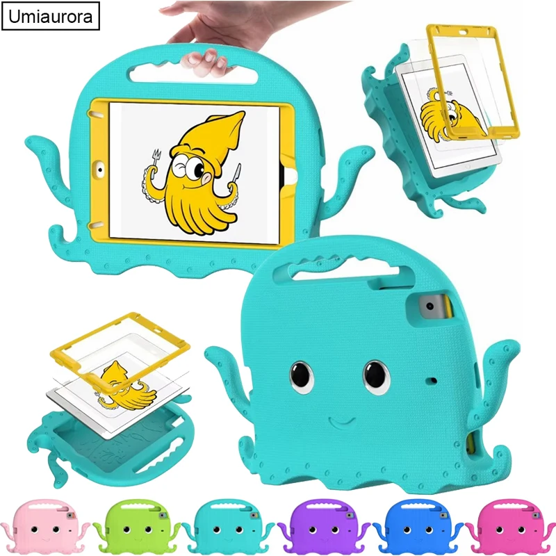 Miúdo dos Desenhos Animados Eva Capa para Ipad 7th 8th 8th 10.2 6th Gen 9.7 2023 Mini ar 10.9 Pro 11 Tablet à Prova de Choque Case Escudo