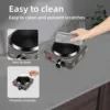 Mini Electric Hotplate 500W Adjustable thermostatic heating plate Travel Hotplate Suitable for caravans Camping Picnics 2