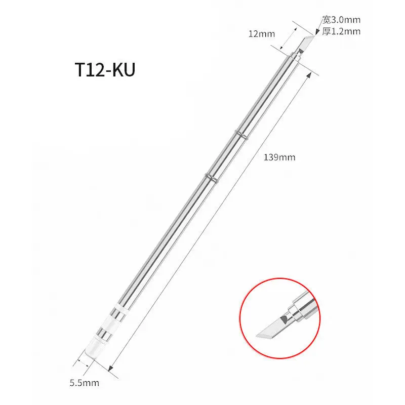 T12 elektrische lötkolbens pitzen T12-K ku kl kf i ils j02 jl02 js02 bcf2 b2 für hakko fx951 diy lötstation kits – Detail 3