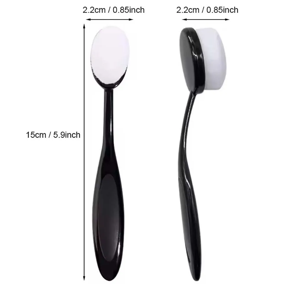 10/20/50 pezzi di pennelli per fondotinta di grandi dimensioni a forma di spazzolino da denti, strumento per il trucco, per un'applicazione rapida e uniforme di creme e polveri cosmetiche - immagine 6