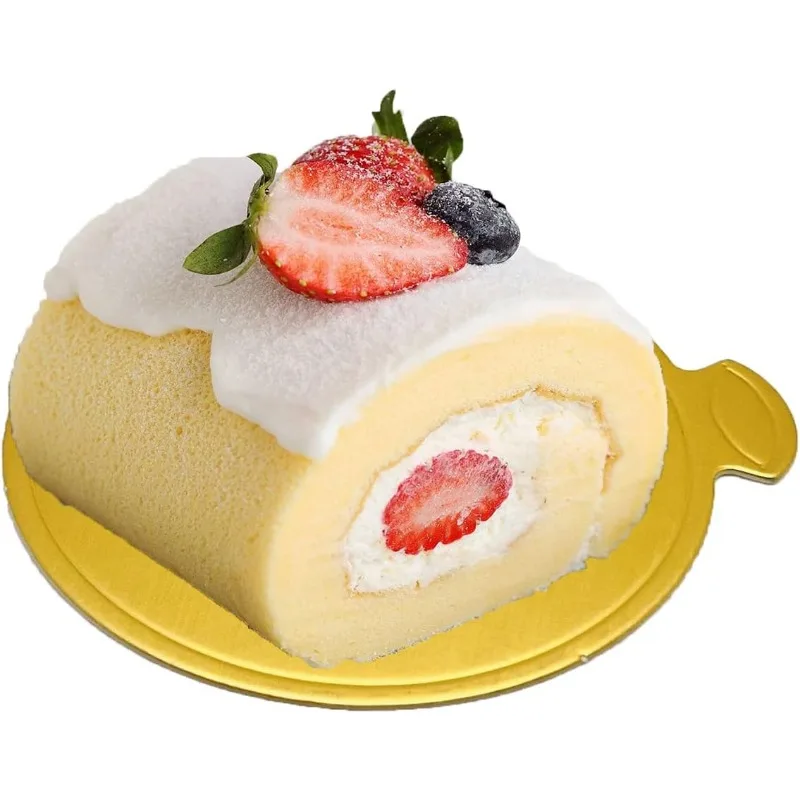 Mini Cake Boards 8cm Mini Round Cardboard Mousse Cupcake Base Cake Dessert Golden cake packing box 100pcs