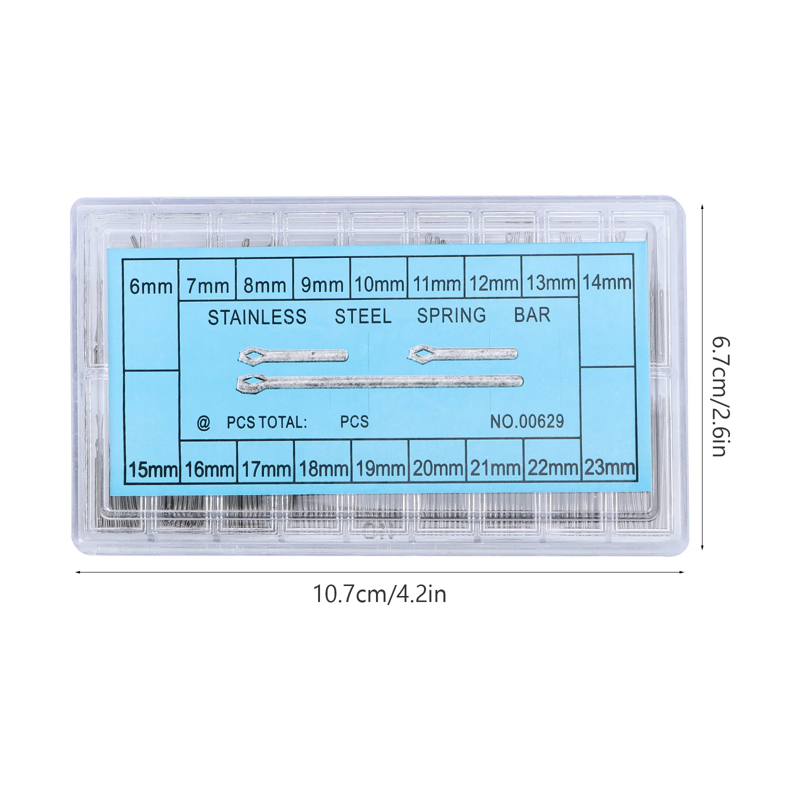 

Hemobllo 360pcs Stainless Steel Spring Bar Tools Watch Band Link Cotter Spring Bars Tools in 18 Different Sizes - 6mm-23mm