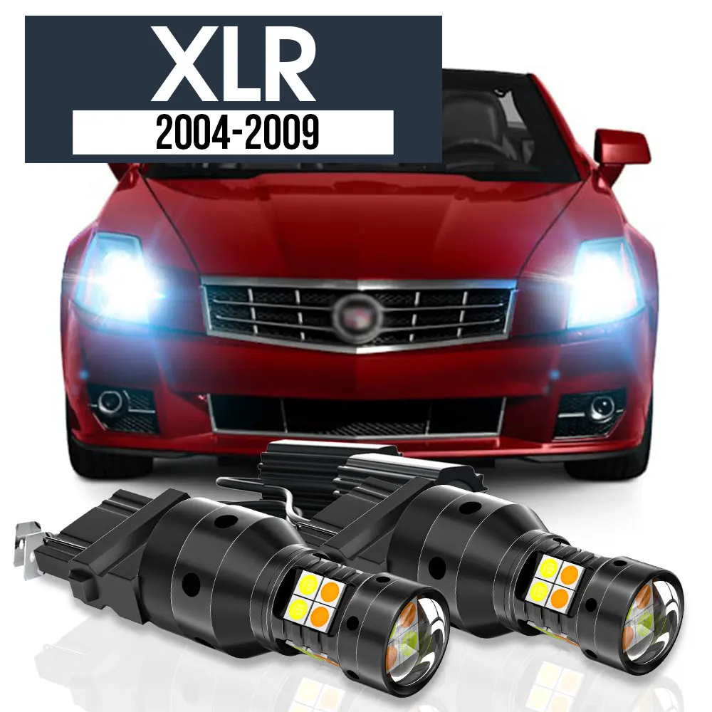 

2pcs LED Dual Mode Turn Signal+Daytime Running Light Blub DRL Canbus Accessories For Cadillac XLR 2004-2009 2005 2006 2007 2008