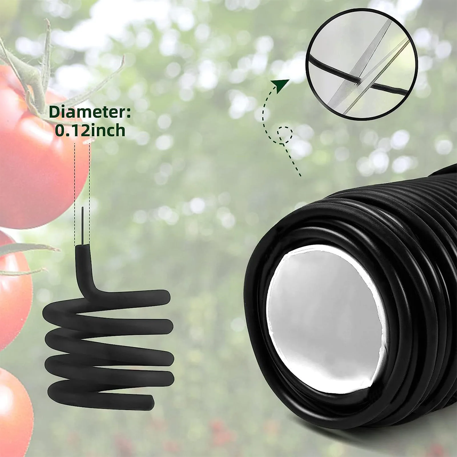 Plant Ties Plastic Plant Supports Plant Stem Support Plant Support Stick 20m Garden Tie Coated Twist Tie Reusable Rubber Ties Plant Support Twist Ties Easy Operation Plant Cables for Vegetable