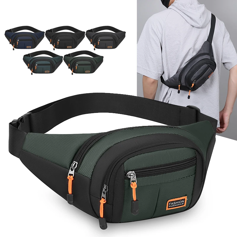 Waist Bag - Adjustable Shoulder Strap, Foldable, Lightweight, Perfect for Outdoor Sports, Hiking, Commuting, Sports Chest Bag