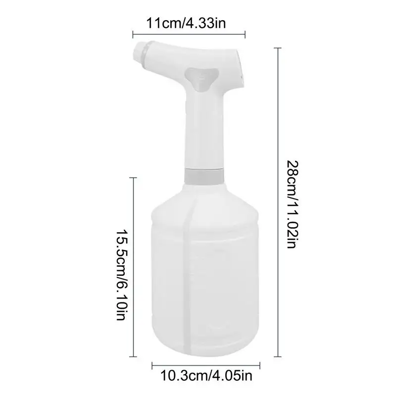Electric Spray Bottle Rechargeable Mist Spray Bottle 1L Clear Scaled Water Tank Ultra-Fine Atomization Silent Irrigation Tool