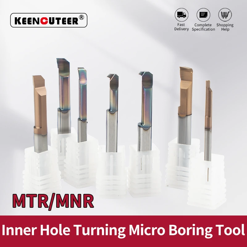 1pes Small Hole Boring Tool Mtr / Mnr Tungsten Steel Cnc Inner Hole