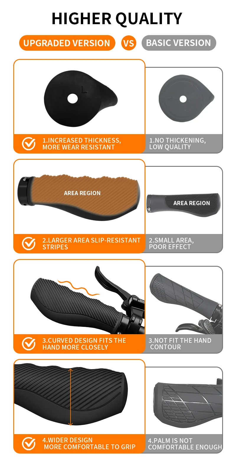 BUCKLOS Rennrad-Griffe Ergonomische Fahrradlenkergriffe Rutschfest Wasserdicht Mountainbike-Lenkergriffe – Detail 12