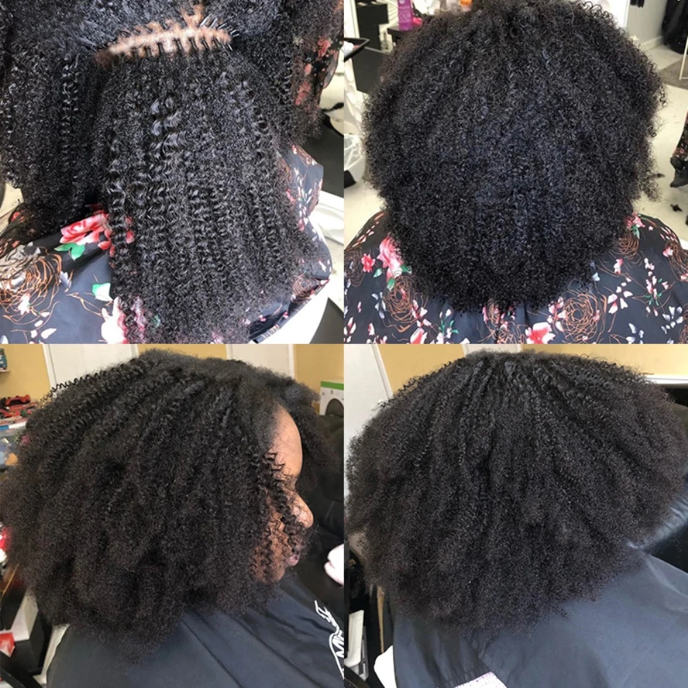 Afro Kinky Curly Nano Ring Human Hair Extension Microlink Mongolian Remy Hair Micro Nano Head I Tip 100g 100strands