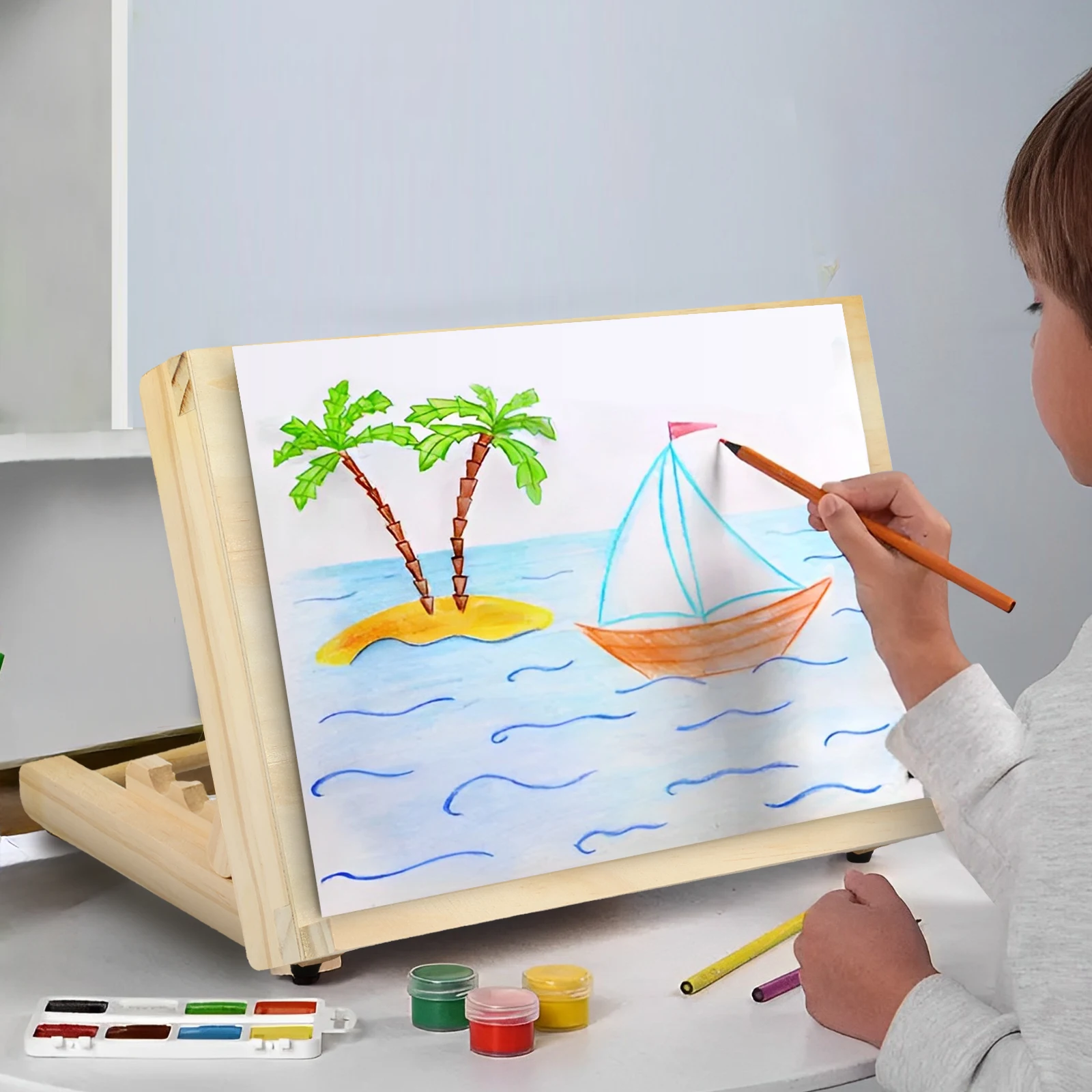 Wooden Easel Stand Foldable Adjustable Drawing Sketching Easel Enduring Sturdy Stand Portable Drawing Sketching sketch easel wooden easel