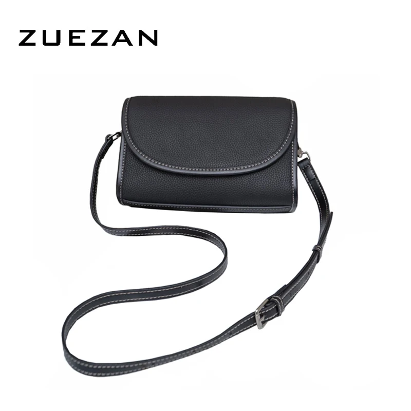 

2 Straps,Real Skin, Flap Shoulder Bag,100% Natural Cowhide,Fashion Messenger Bag,Women Genuine Leather Crossbody Bag,T131