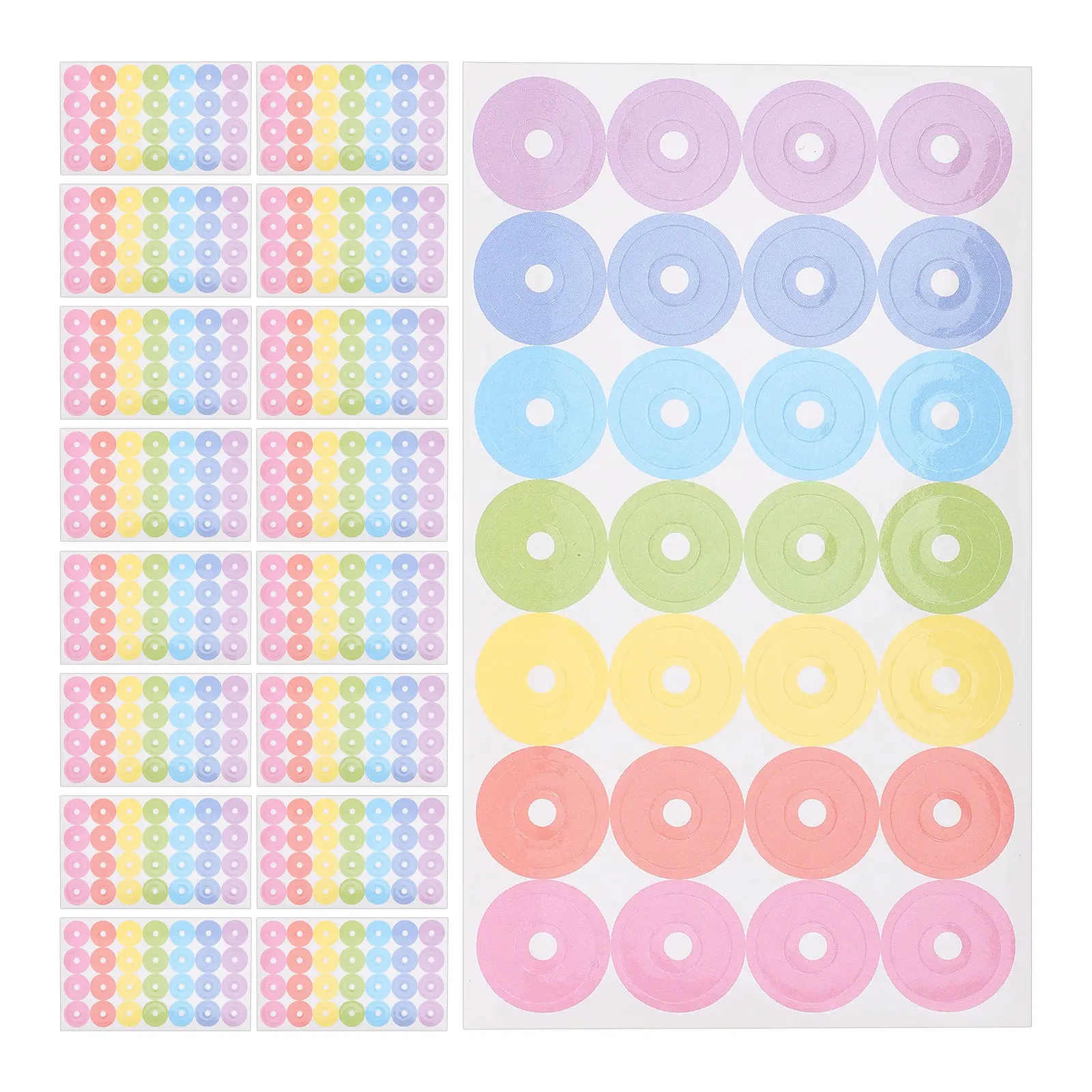 20매 바인더 구멍 보강 스티커, 노트북, 다이어리, 플래너, 학용품용 자가 접착식 종이 구멍 보호 스티커