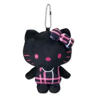 Kawaii Sanrio Hello Kitty Black Pink Leopard Pattern Plush Toys Keychain Cartoon Girl Heart Backpack Pendant Girls Birthday Gift 2