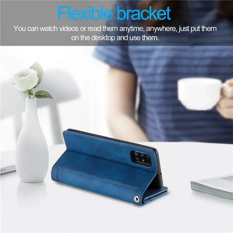 For Samsung A52S A71 A51 A32 A12 5G Zipper Wallet Leather Case For Samsung Galaxy A52 Case A22 A 70 50 30 S A21S A31 A41 Cover