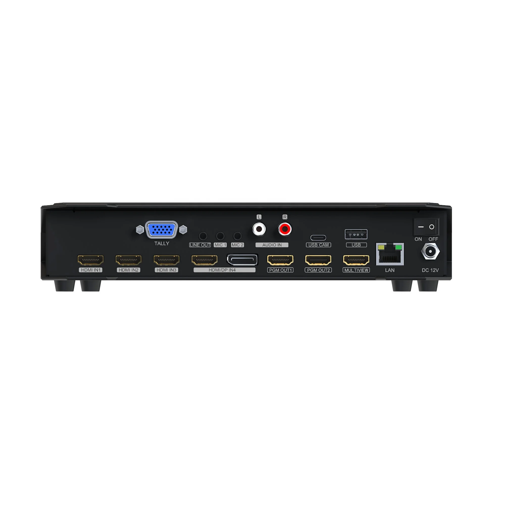 HVS0401E 방송 HDMI/DP 비디오 스트리밍 스위처, OBS 라이브 스트림 오디오 믹서, PGM 녹화 포함, 5 채널