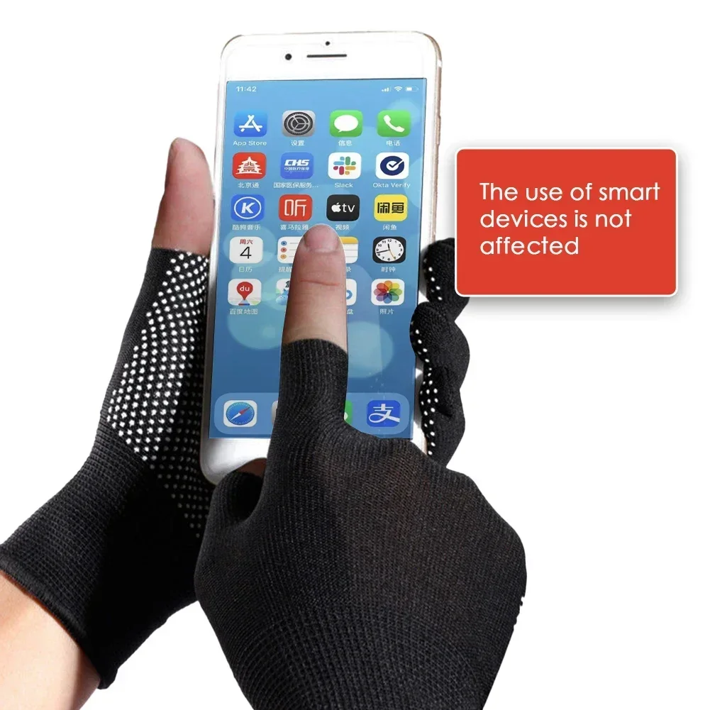 1 Pairs Bicycle Fingerless Gloves Lightweight Sunscreen Anti-Slip Riding Outdoor Workout Gloves Fitness Cycling Motorcycle