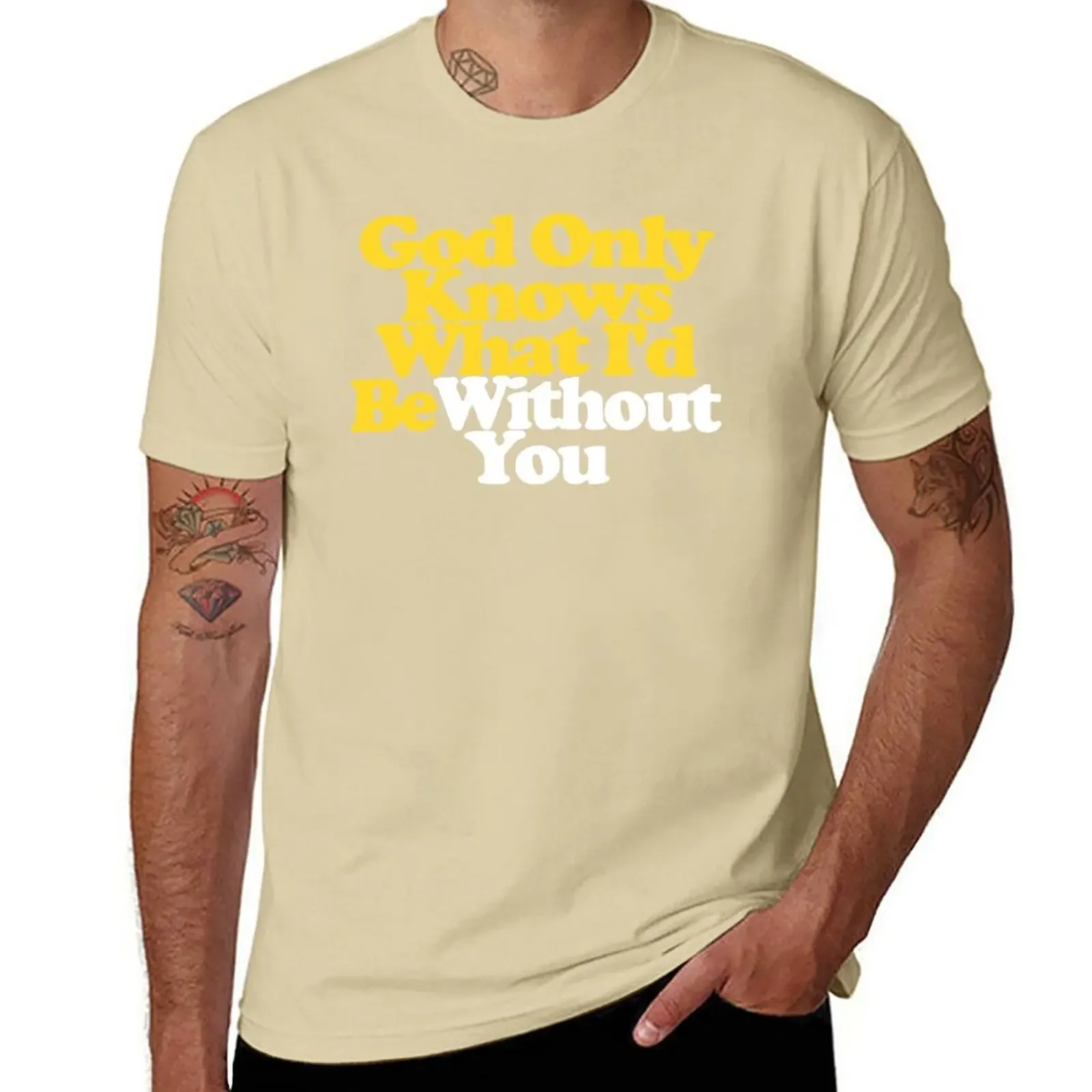 ミュージシャン GOD ONLY KNOWS BACK LOGO PRINT T-SHIRT M God Only Knows Beach Boys Lyrics Pet Sounds Shirt T-Shirt