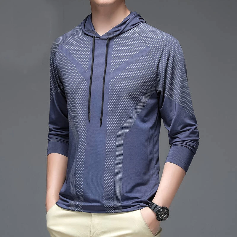 

Fashion Hooded Loose Printed Casual T-Shirt Men's Clothing 2024 Spring Summer New All-match Pullovers Tops Korean Tee Shirt