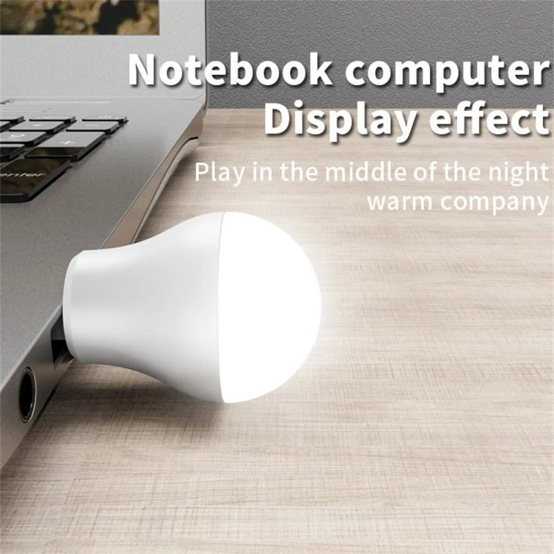 8pcs USB LED Night Light Mini Reading Lamp Portable Computer Mobile Power Charging Book Light